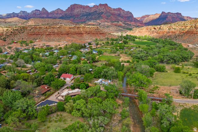 98 Bridge Road Rockville, UT 84763 - Photo 72 of 75 Aerial View – Riverfront & Mountain Views