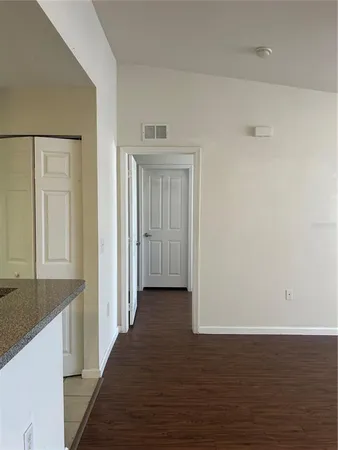 a view of a room with empty racks