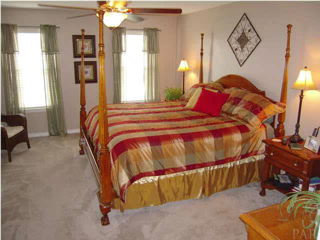 4762 Ribault Lane Milton, FL 32570 - Photo 19 of 24 View of master from hall leading to bath. New ceiling fan 09/08.