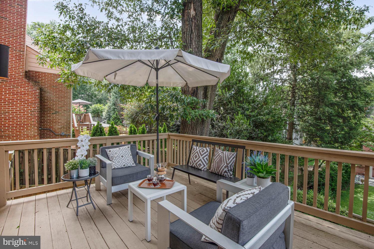 5222 Loughboro Road Northwest Washington, DC 20016 - Photo 33 of 47 a view of deck with furniture and wooden deck