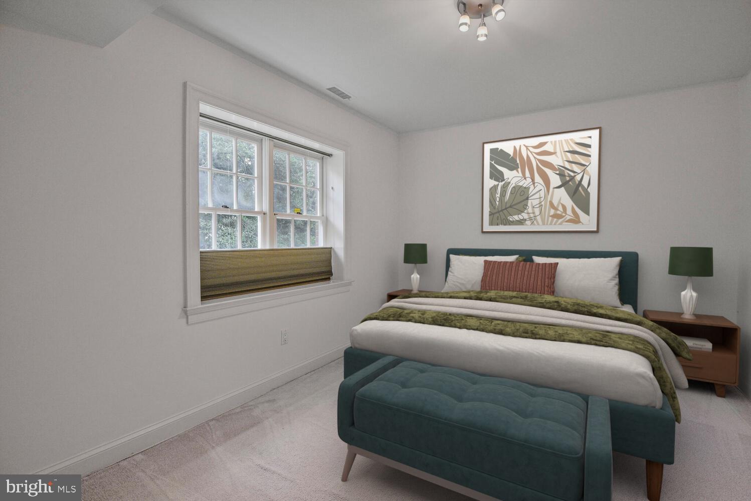 5222 Loughboro Road Northwest Washington, DC 20016 - Photo 37 of 47 a bedroom with a bed and a window