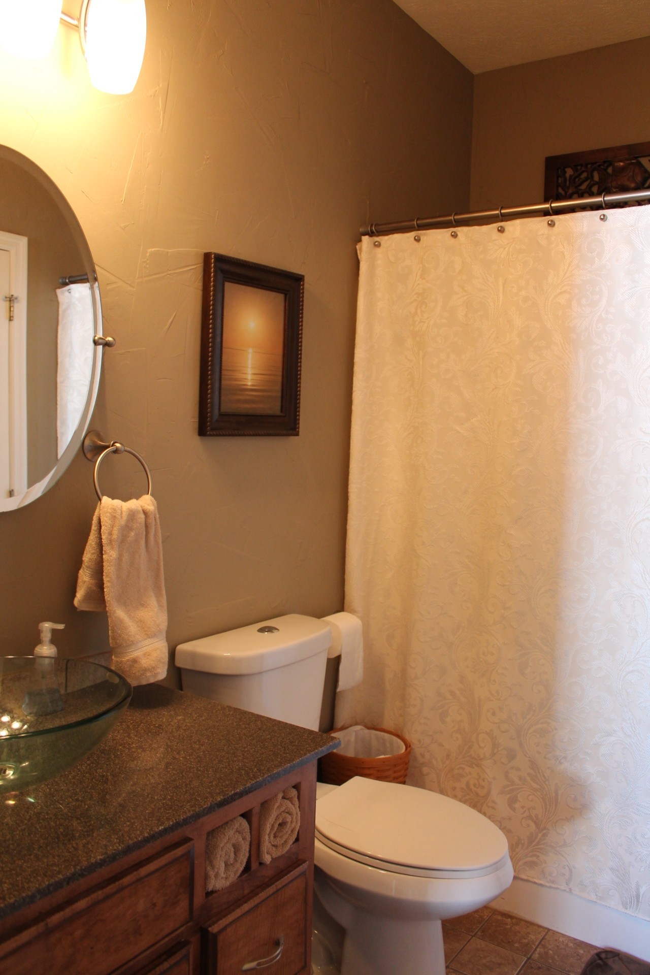 608 Fowler Ford Road Portland, TN 37148 - Photo 15 of 50 a bathroom with a granite countertop sink and a mirror