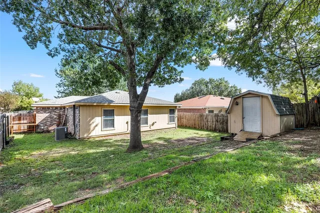 a backyard of a house