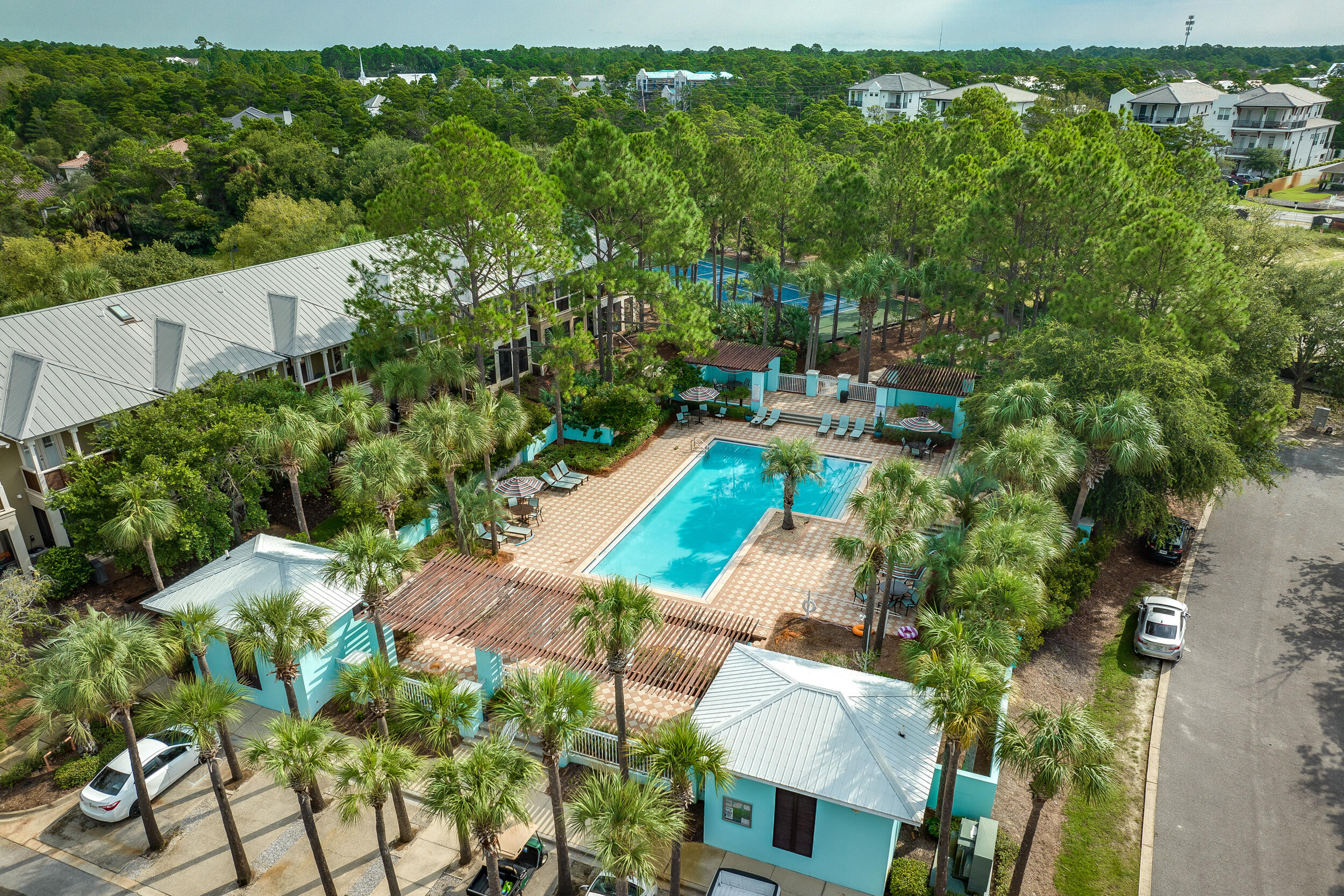 1740 South Co Highway 393, Unit 103 Santa Rosa Beach, FL 32459 - Photo 42 of 73 an aerial view of residential houses with outdoor space and street view
