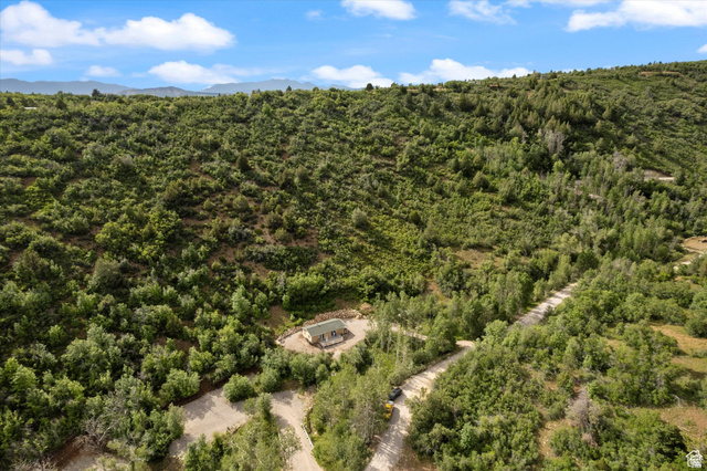 19845 North 14070 (north Fork Rd) Road East, Unit 313 Mount Pleasant, UT 84647 - Photo 34 of 39 Aerial view of property's location with a forest and a mountainous background.