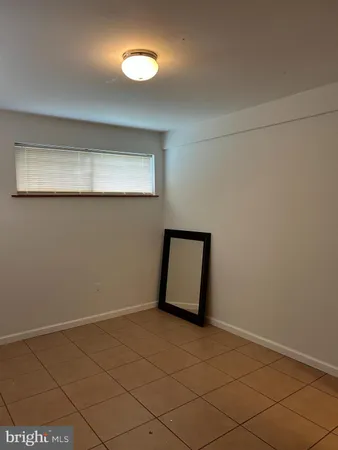 a view of a room with a window