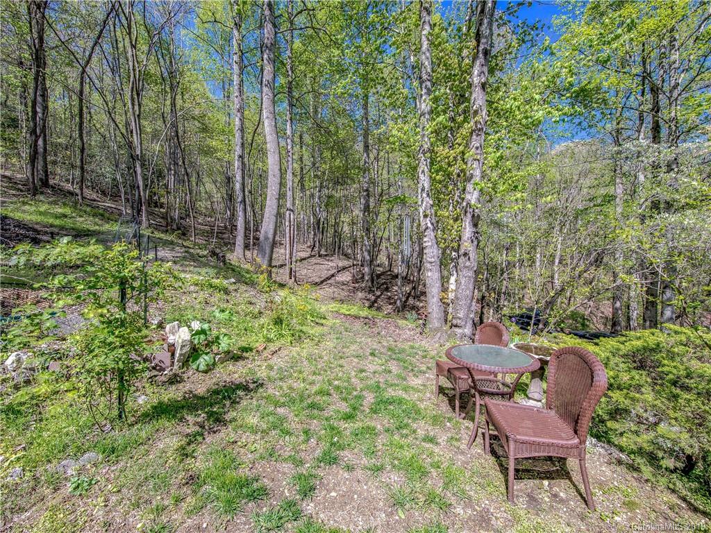 17 Finlay Ridge Road Hendersonville, NC 28739 - Photo 25 of 32 a view of a chair and table in backyard of the house