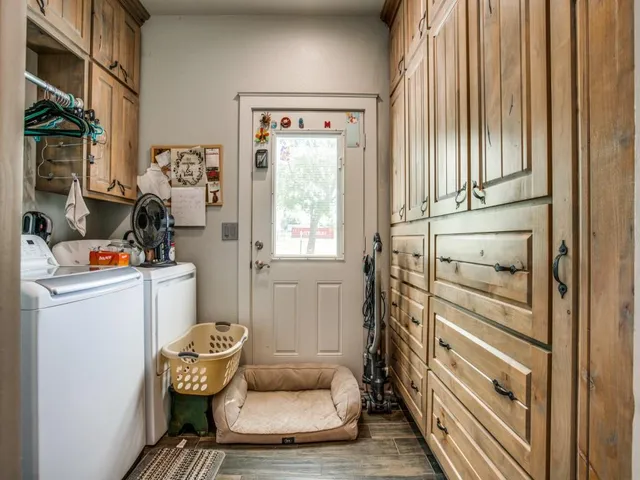 a room with storage and utility