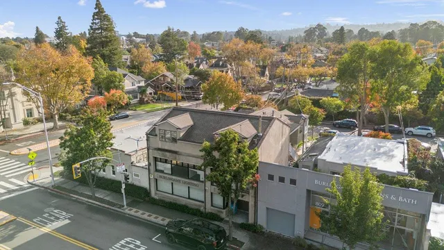 a aerial view of a house