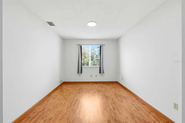 an empty room with a window