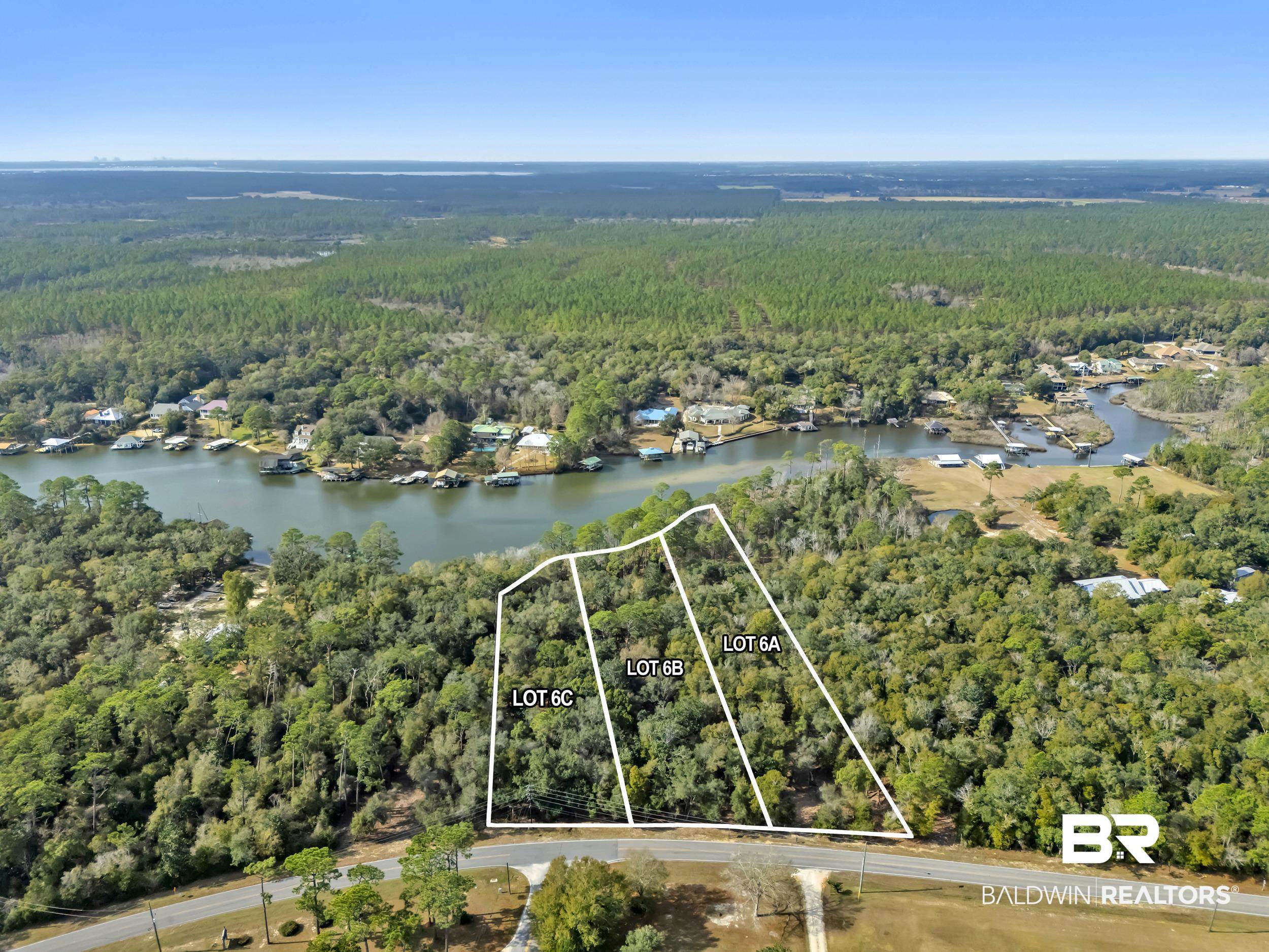 0 County Road 97 Elberta, AL 36530 - Photo 15 of 29 Aerial overview of property's location featuring property parcel outlined