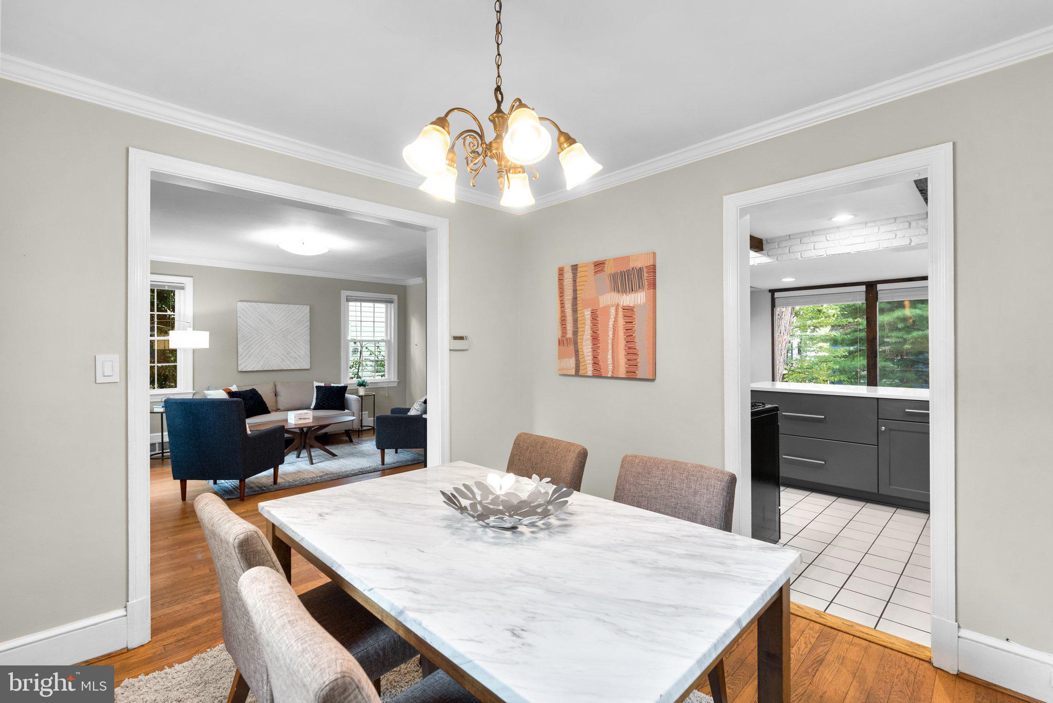 807 Islington Street Silver Spring, MD 20910 - Photo 11 of 49 Dining Room that opens into the Renovated Kitchen