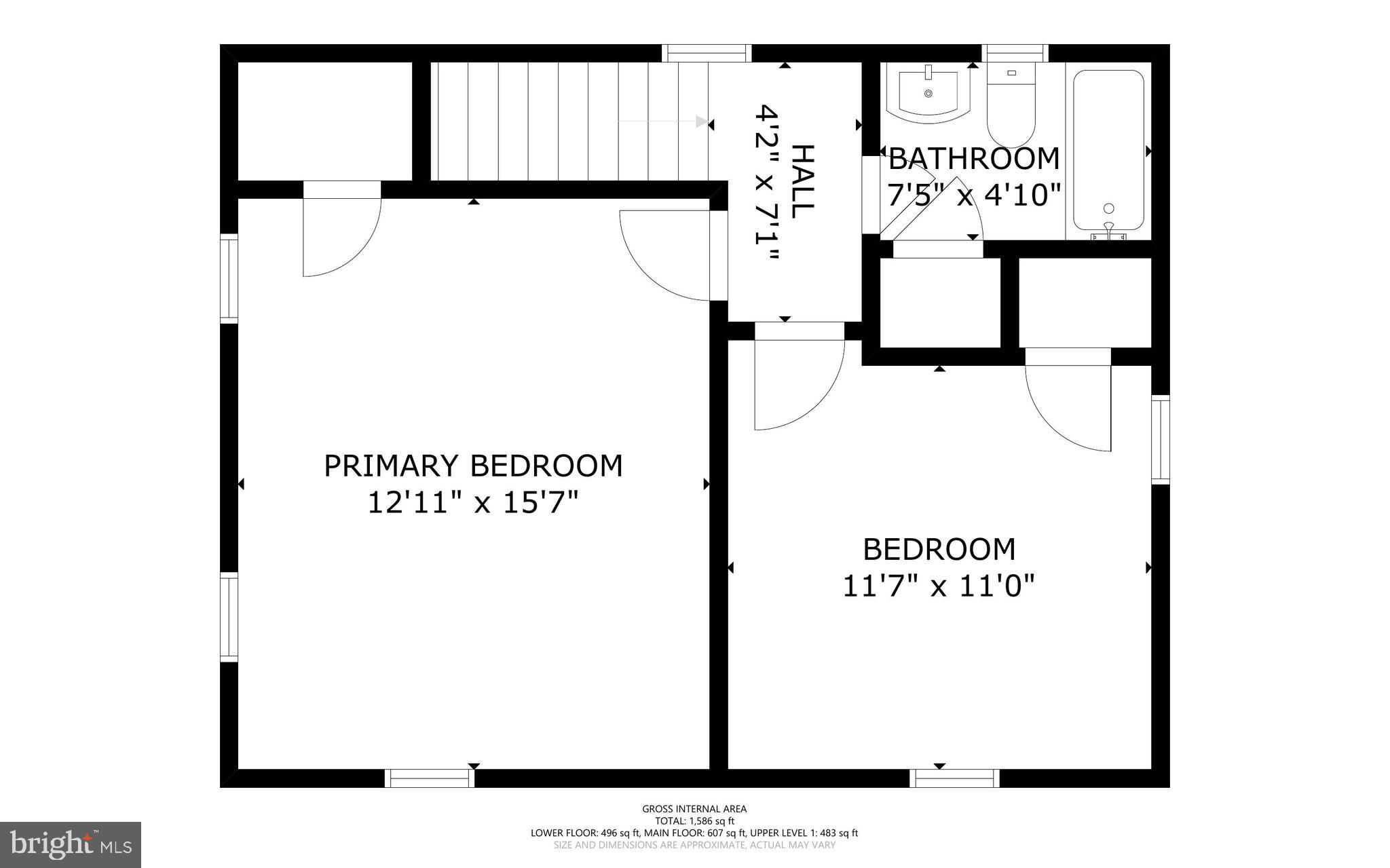 807 Islington Street Silver Spring, MD 20910 - Photo 47 of 49 Upper Level Floor Plan