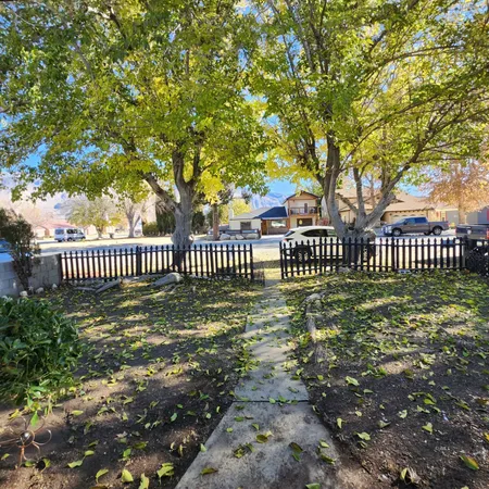 a front view of a house with a patio