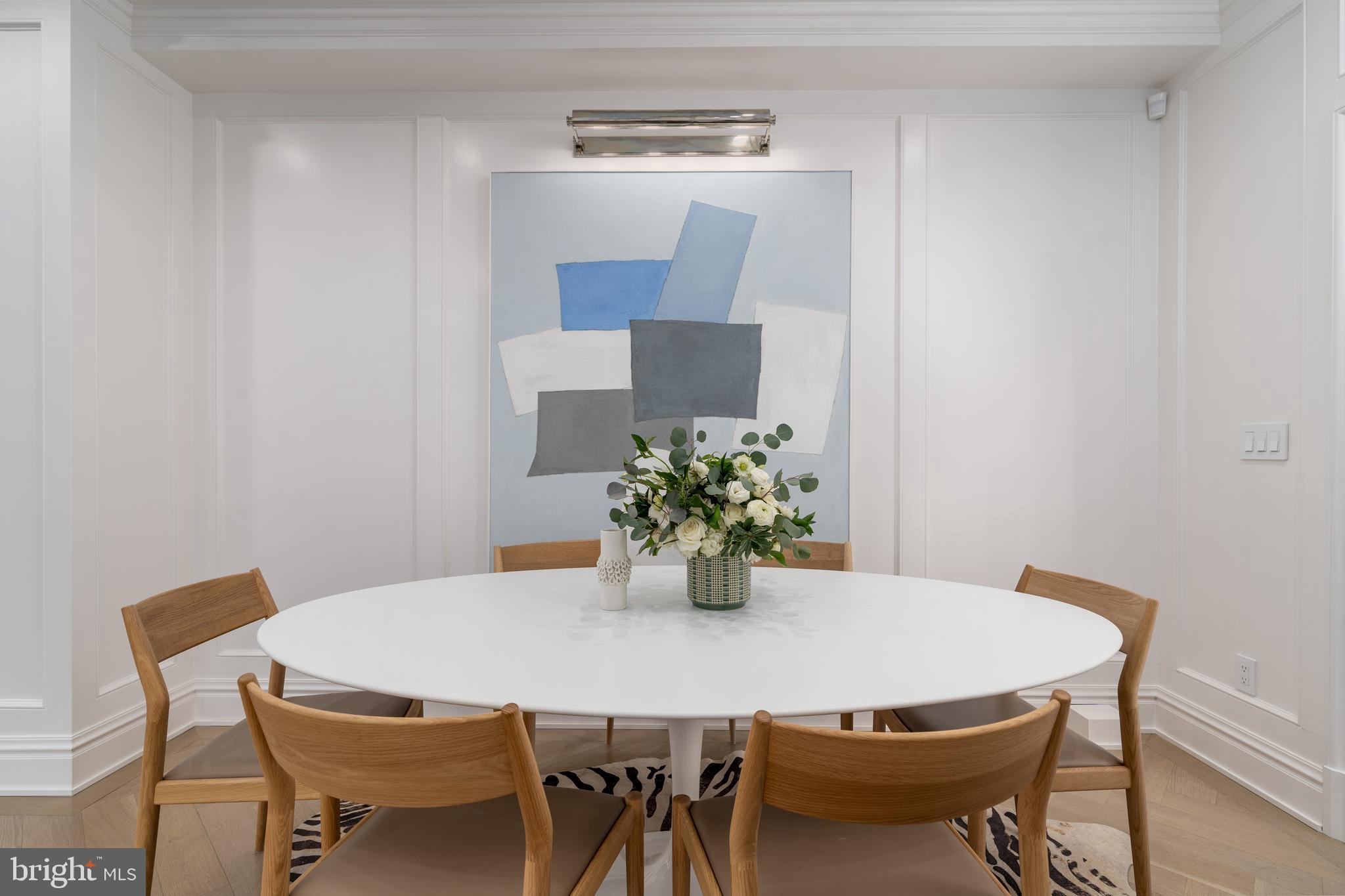 1639 35th Street Northwest Washington, DC 20007 - Photo 4 of 60 a dining room with furniture and wooden floor