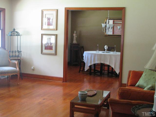 611 Crosby Road Durham, NC 27704 - Photo 5 of 25 View from large Living Room to Dining Room.
