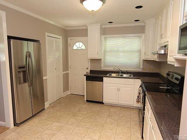 611 Crosby Road Durham, NC 27704 - Photo 9 of 25 NEW Side-by-Side LG Refrigerator w/ice & water dispenser. Pantry has 2 extra deep top shelves. New and modern countertops & flooring, along with new interior & exterior back doors add to this Eat-In Kitchen's functionality and appeal. Nice Lighting too!