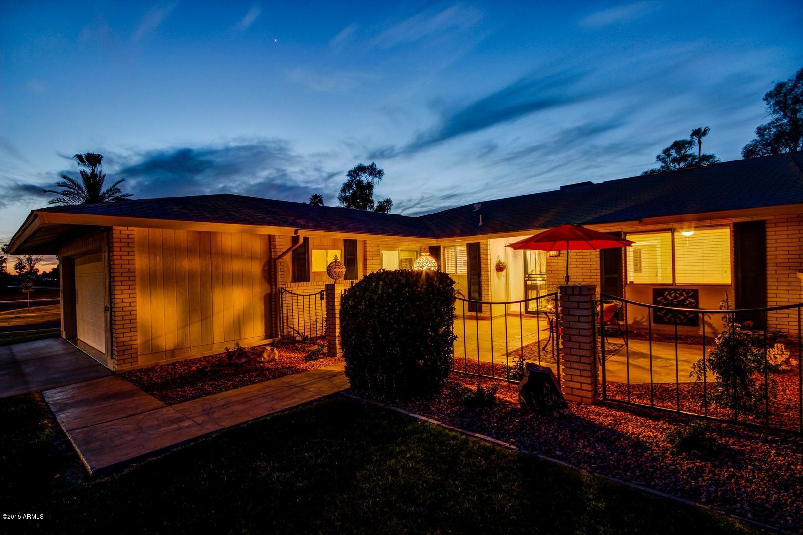 10226 West Mountain View Road Sun City, AZ 85351 - Photo 55 of 58 Courtyard at night