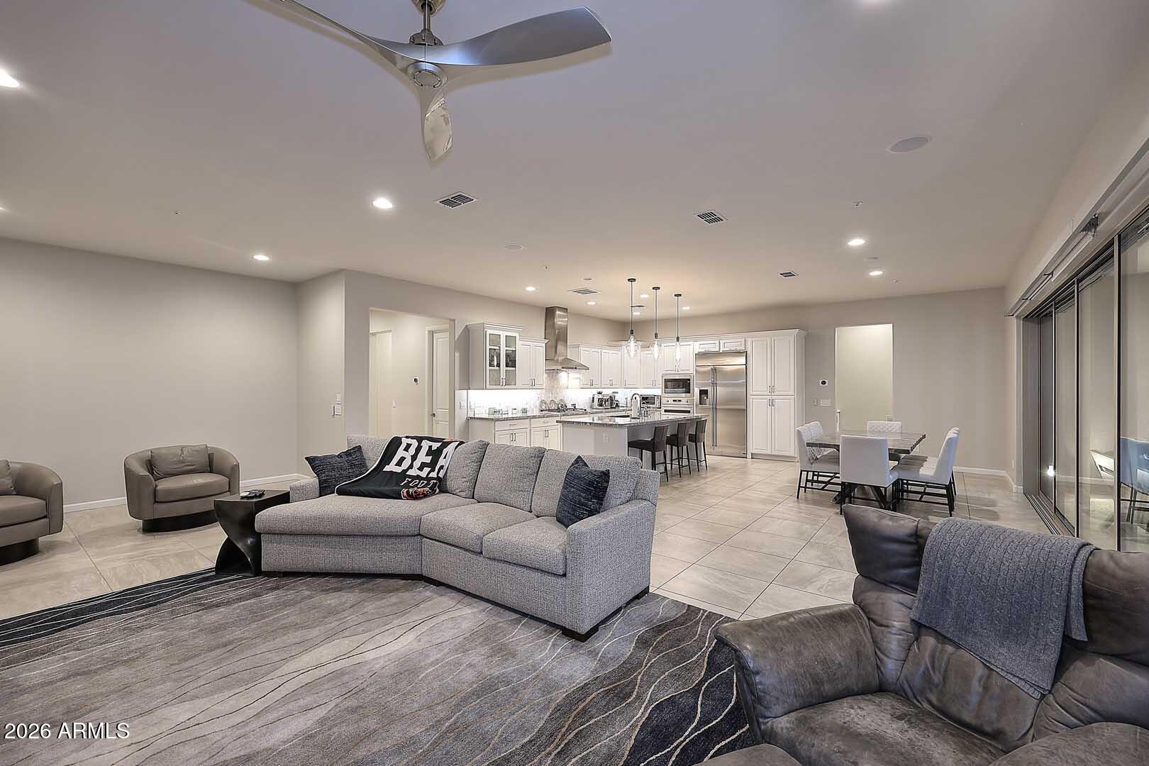 17916 East Cindercone Road Rio Verde, AZ 85263 - Photo 16 of 80 Night-Great Room-Kitchen