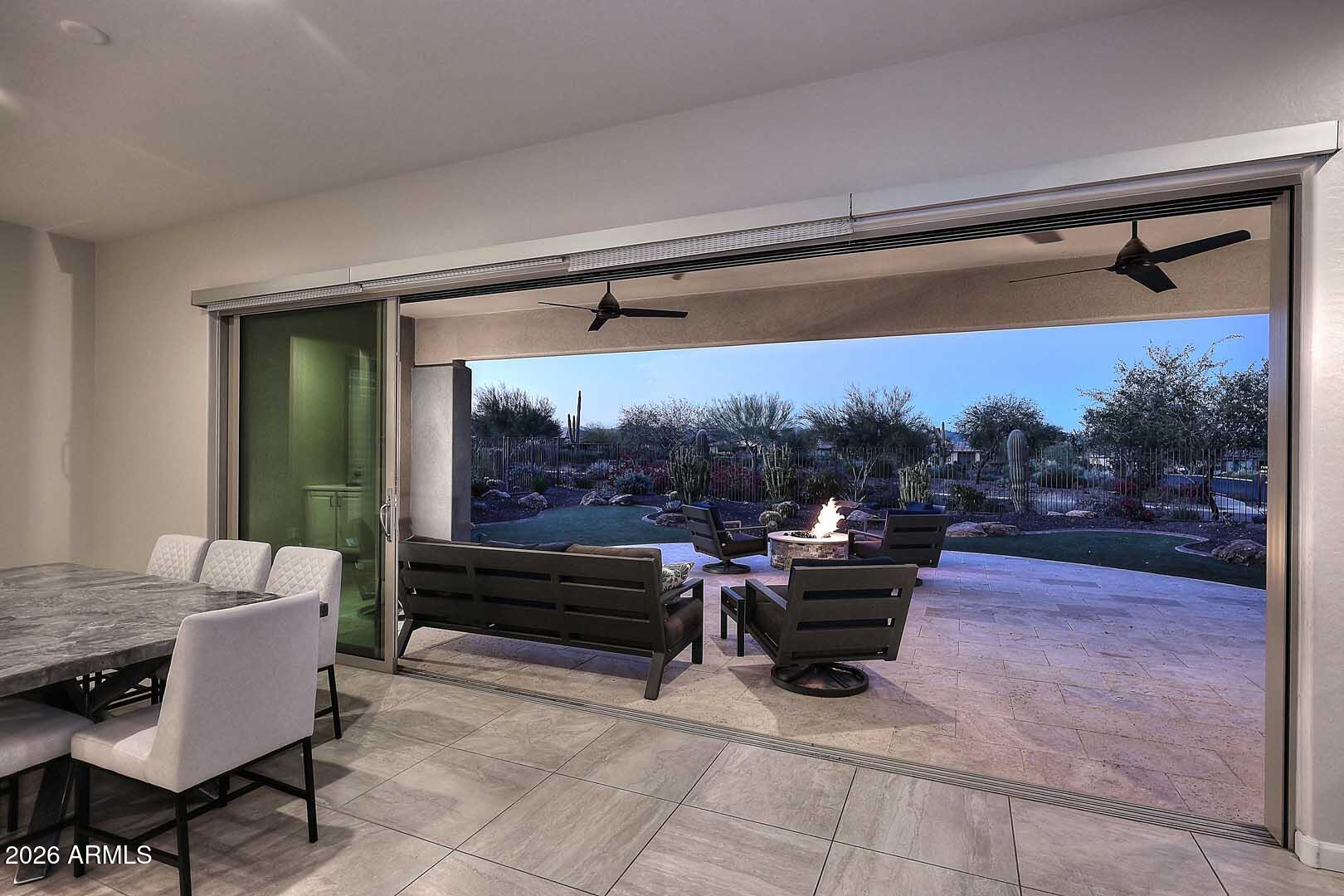 17916 East Cindercone Road Rio Verde, AZ 85263 - Photo 22 of 80 Night-Moving Wall of Glass