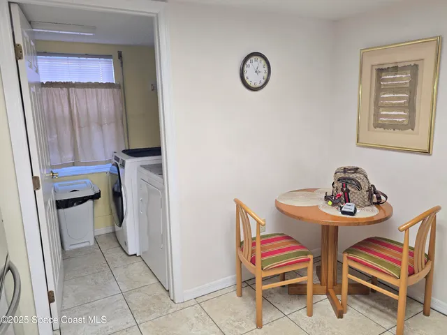 a room with a table and a chair