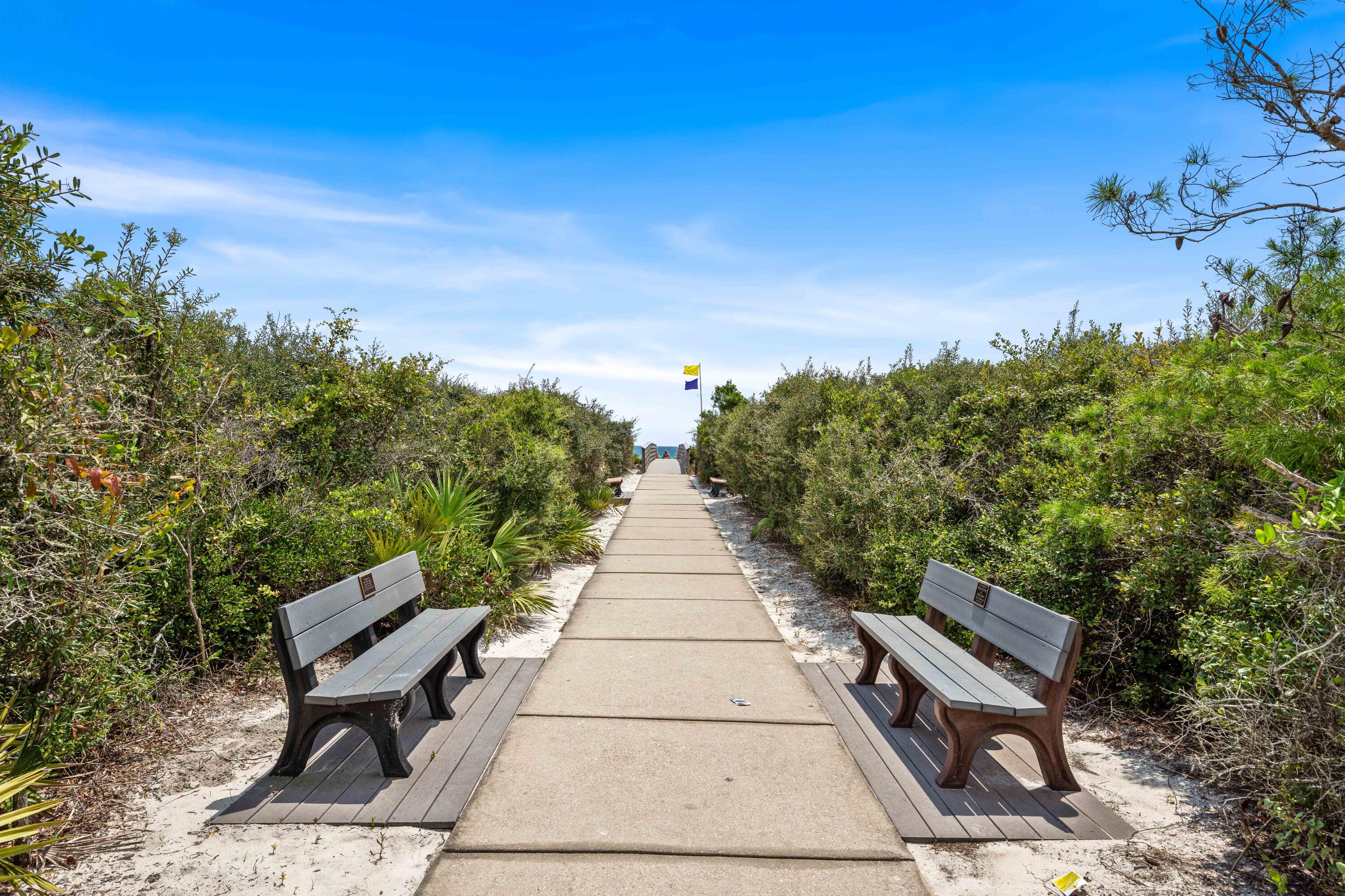 Lot 10 Pompano Ct Inlet Beach Inlet Beach, FL 32461 - Photo 12 of 23 a park view with a bench in front of a house