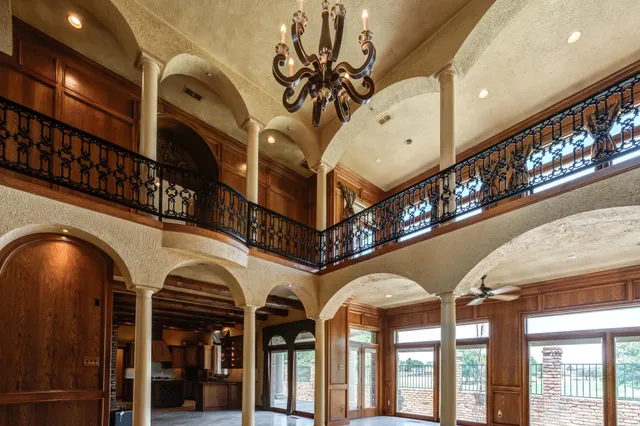 a view of gallery with windows