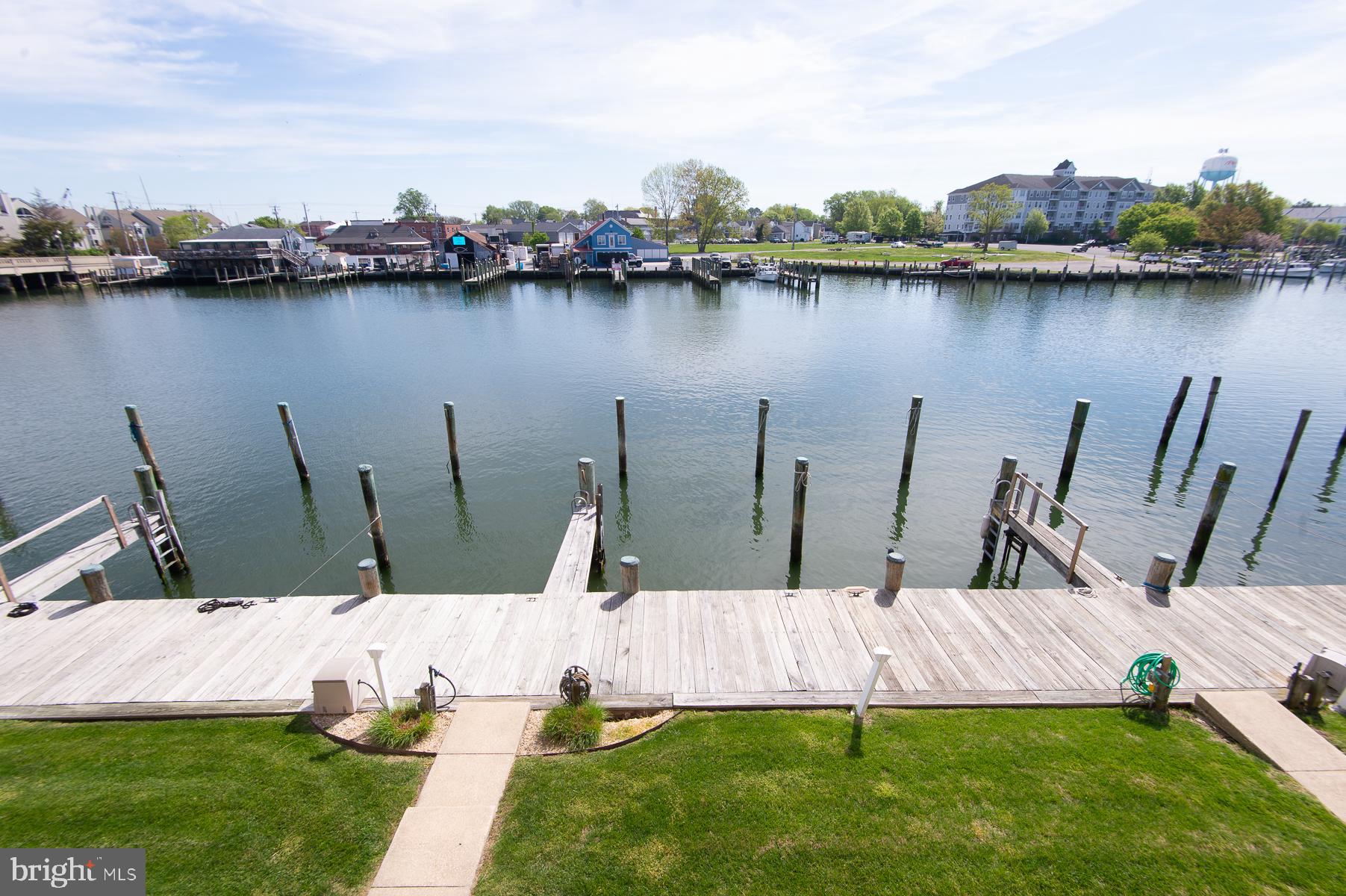 a view of lake and yard