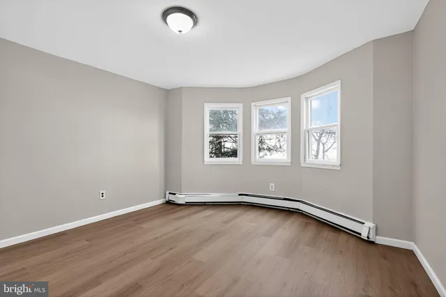 an empty room with a window