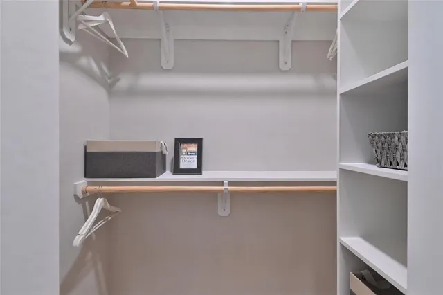 a close view of closet