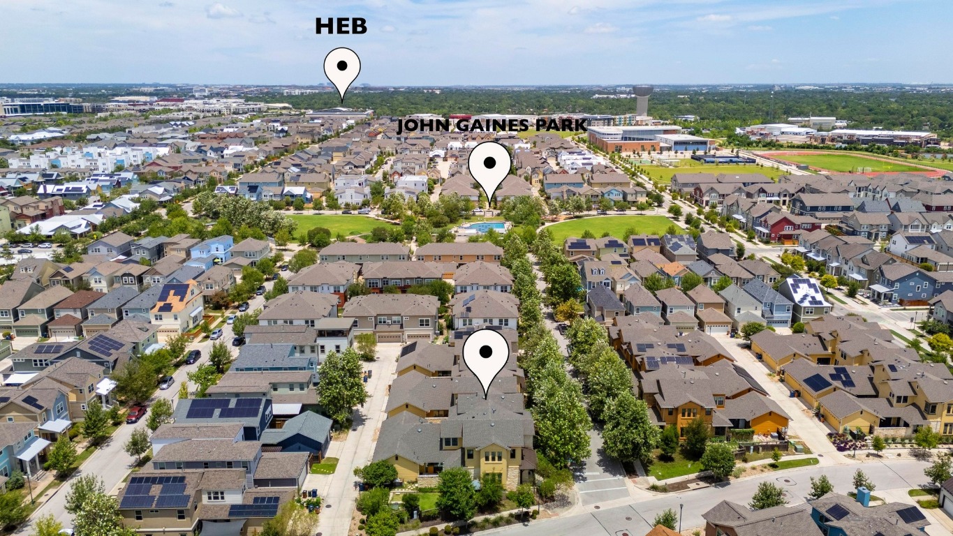 3904 Teaff Street Austin, TX 78723 - Photo 31 of 33 an aerial view of residential building and parking space