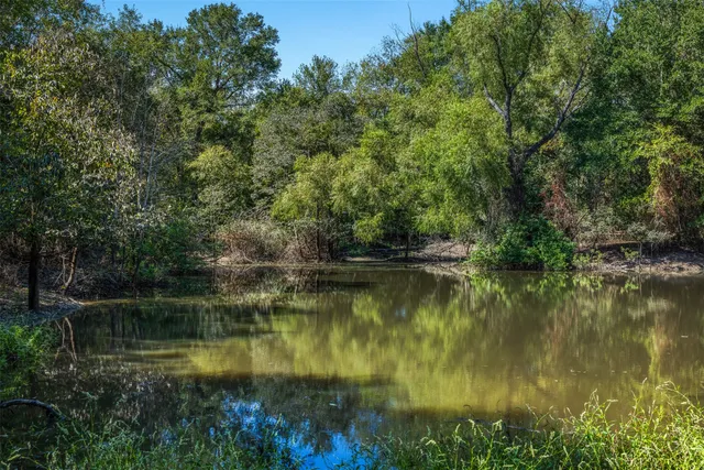 a view of a lake view with a wooden floor