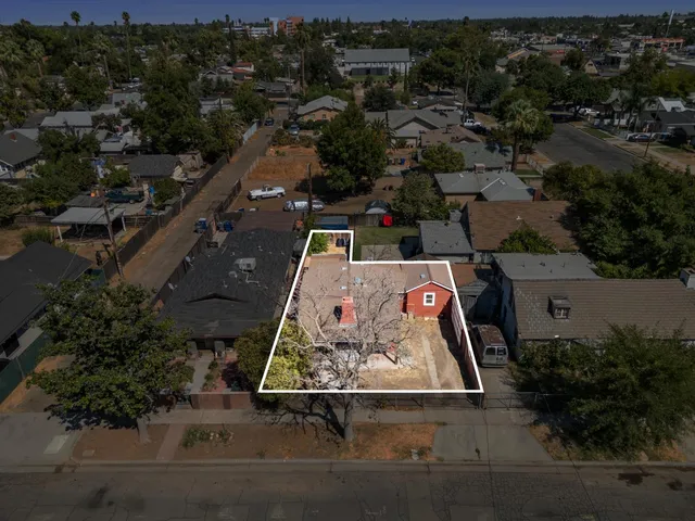 an aerial view of multiple house