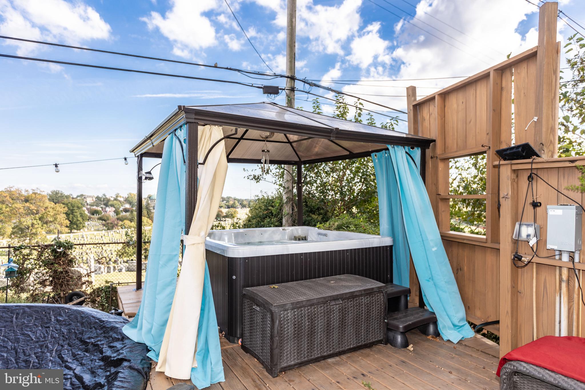 4223 Harcourt Road Baltimore, MD 21214 - Photo 17 of 36 Rear yard with hot tub and salt water pool