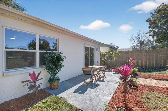 a outdoor space with a couch
