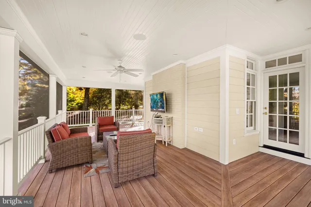 a view of a big yard with large trees