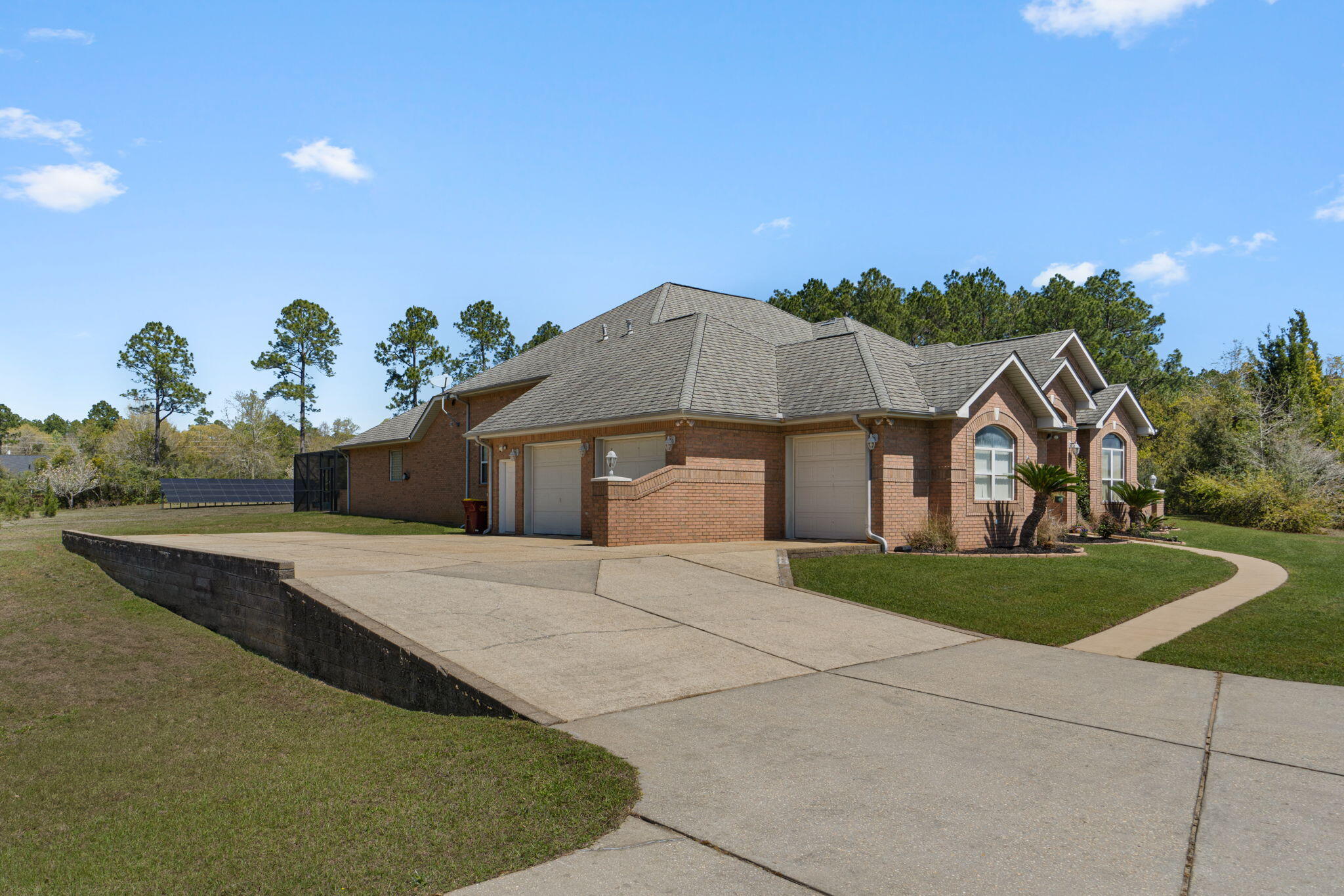 3 car side entry garage