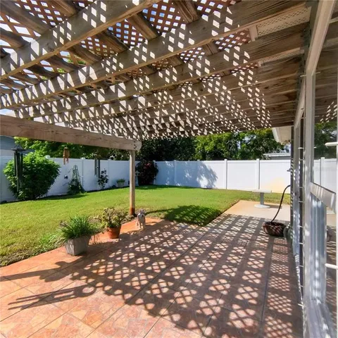 a view of a backyard with a garden