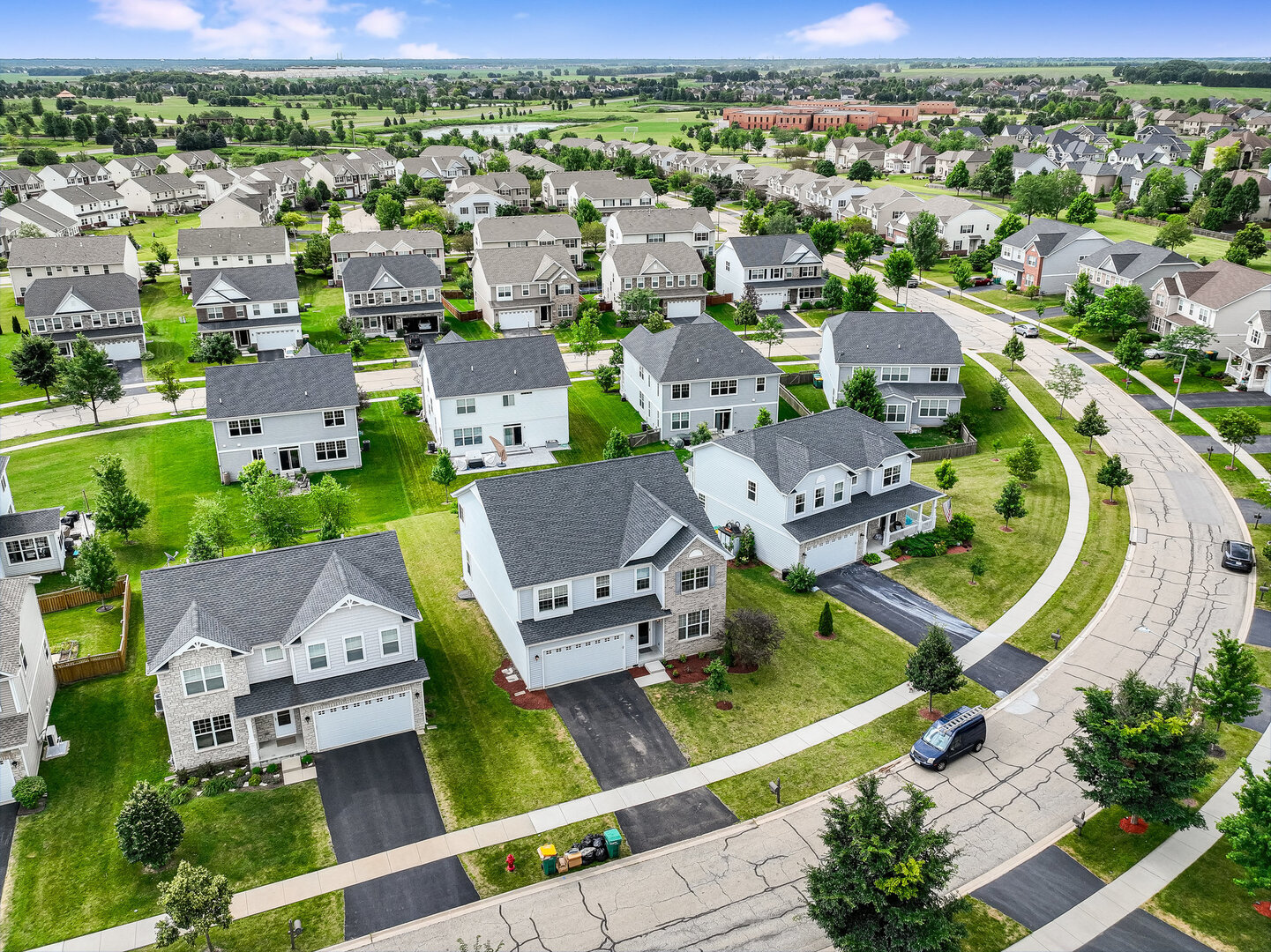 12811 Conifer Street Plainfield, IL 60585 - Photo 38 of 47 an aerial view of residential houses with outdoor space and street view