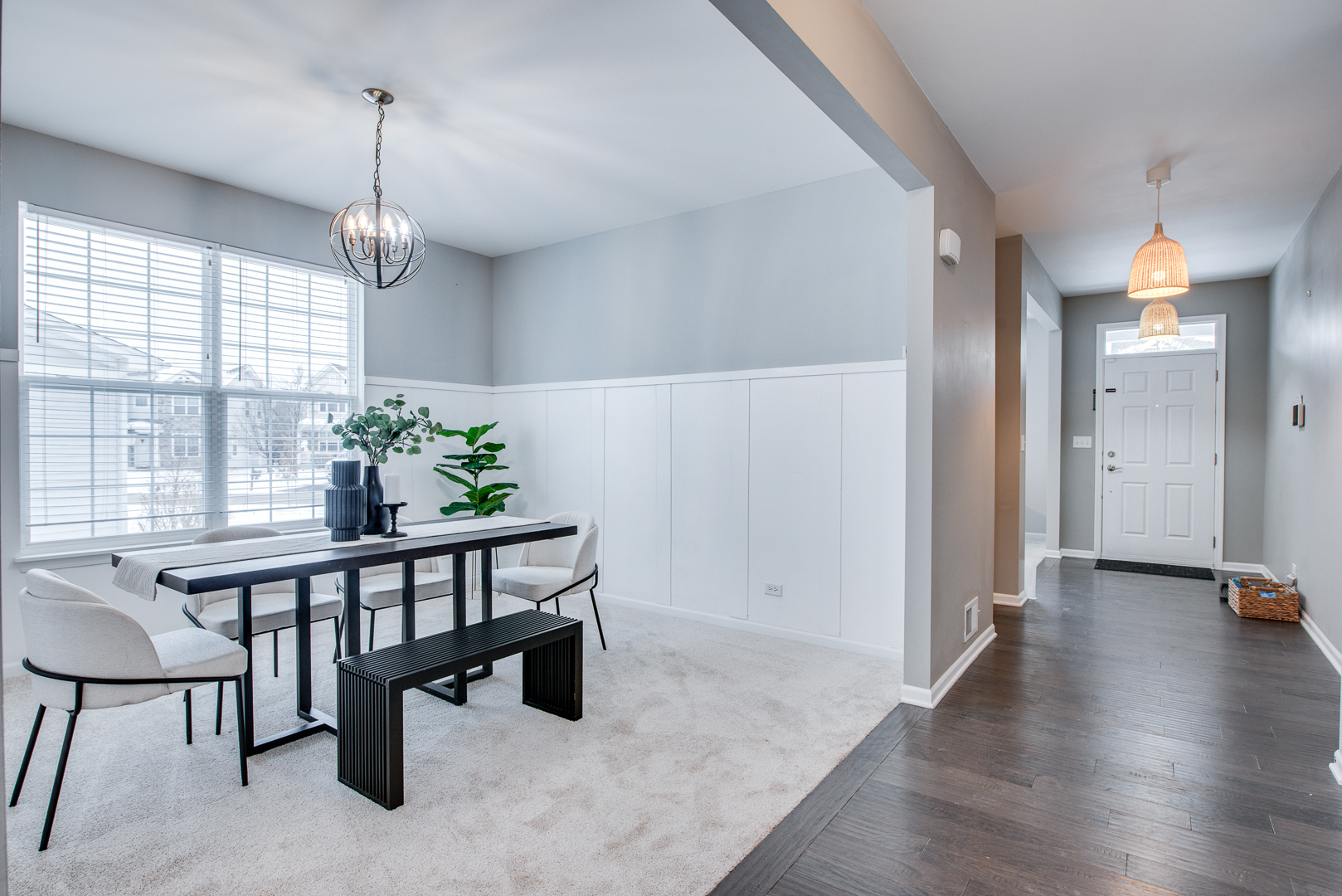 12811 Conifer Street Plainfield, IL 60585 - Photo 6 of 47 a view of a dining room with furniture window and wooden floor