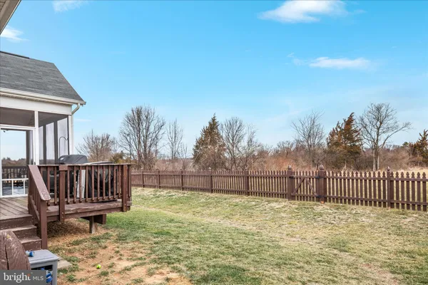 a view of a yard with plants and trees