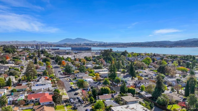 an aerial view of a city