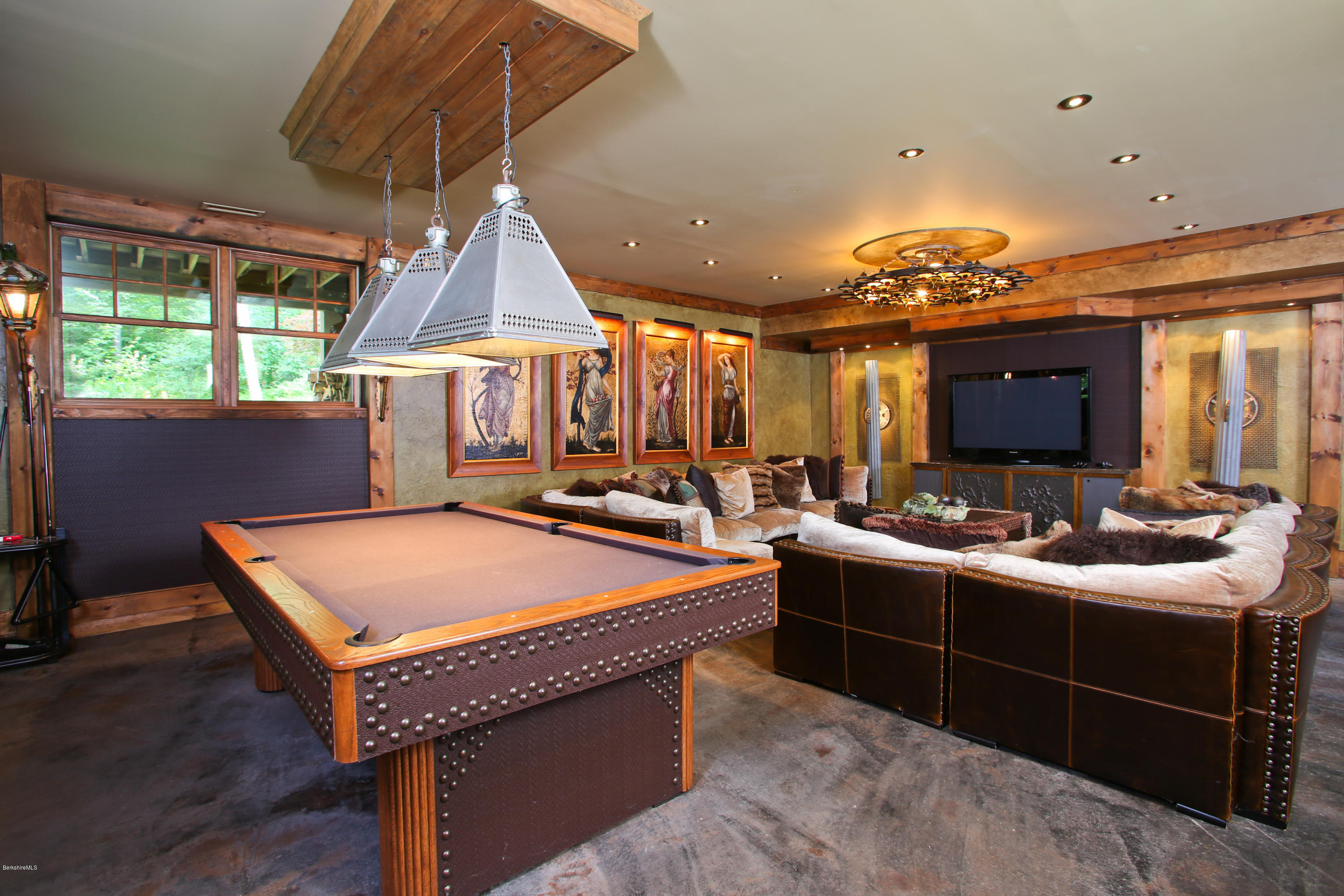 9 Mt Hunger Road Monterey, MA 01245 - Photo 28 of 44 a room with pool table and large windows