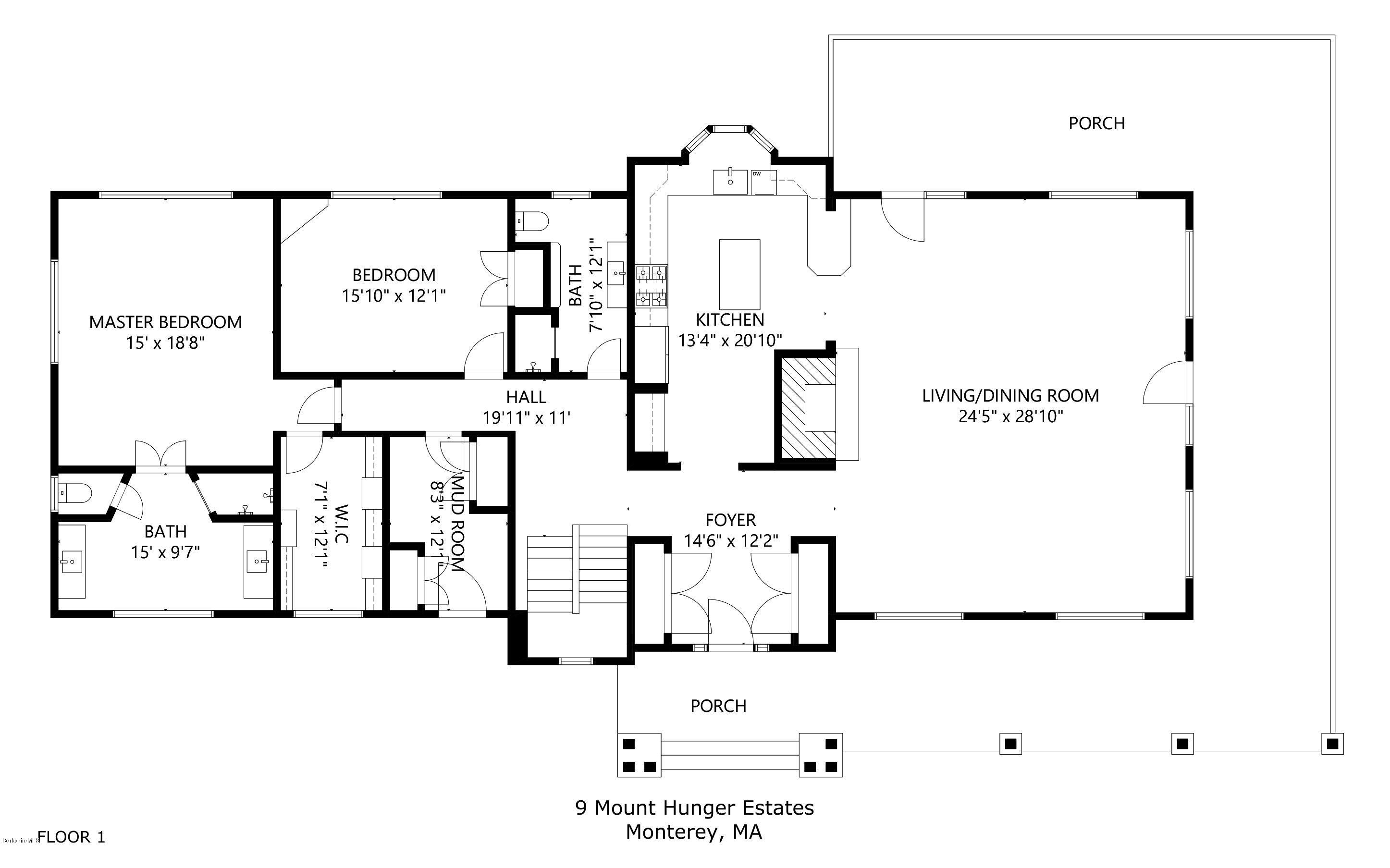 9 Mt Hunger Road Monterey, MA 01245 - Photo 41 of 44 a picture of a floor plan