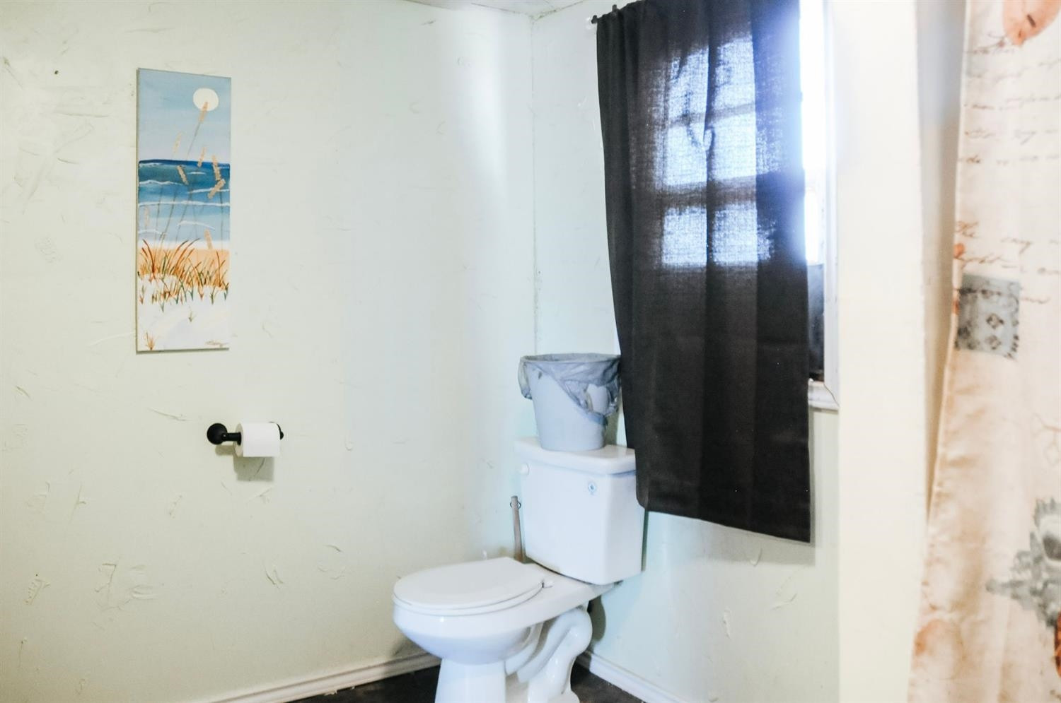 309 Ranch Street Ropesville, TX 79358 - Photo 19 of 26 a white toilet sitting next to a shower curtain
