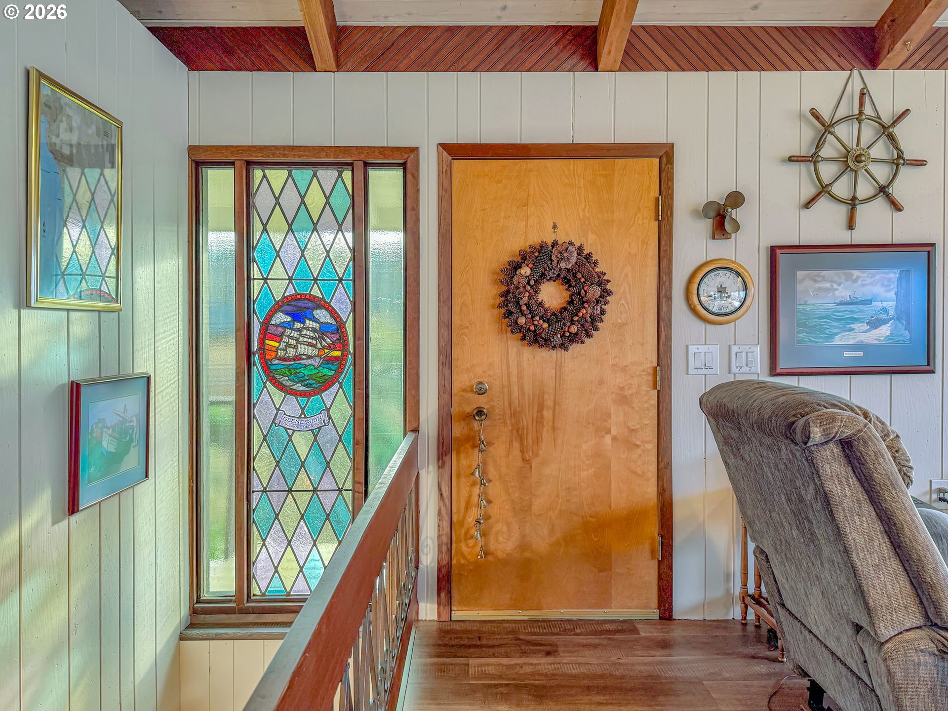 61 Gamble Street Wheeler, OR 97147 - Photo 21 of 45 a view of entryway with furniture and wooden floor