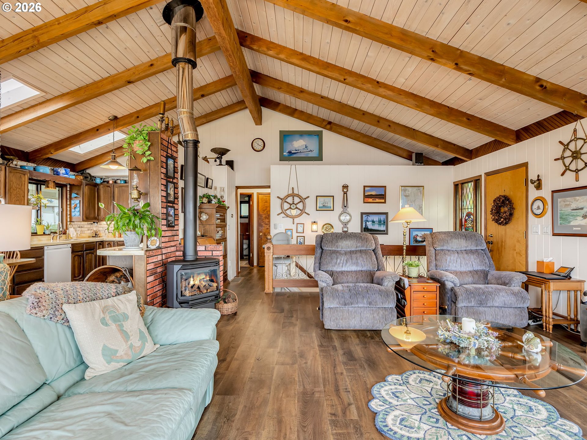 61 Gamble Street Wheeler, OR 97147 - Photo 9 of 45 a living room with furniture and wooden floor
