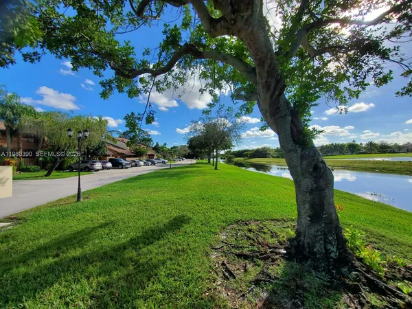 a view of an outdoor space and a yard