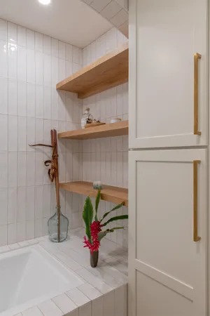 a close view of a sink in the kitchen