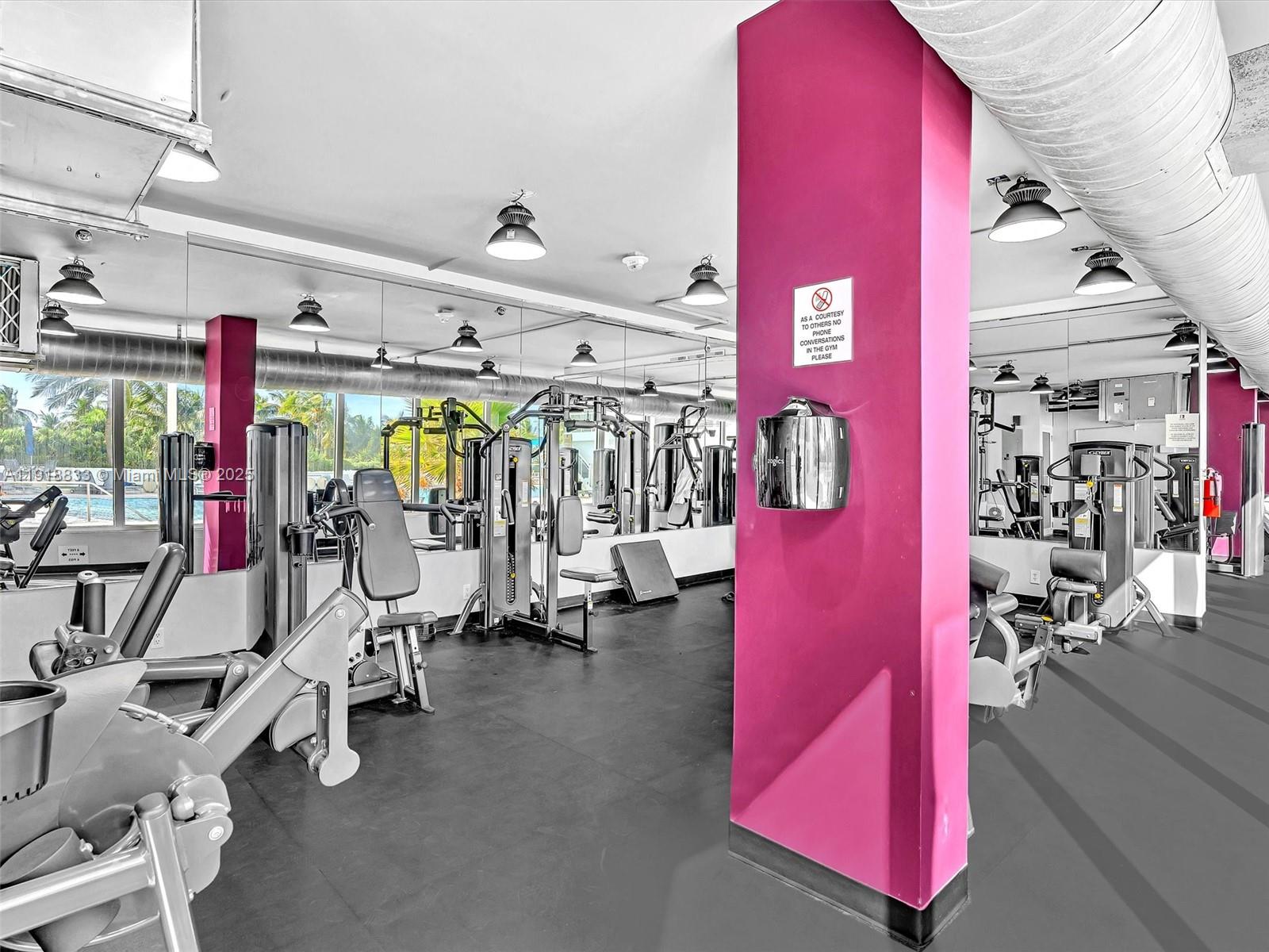 100 Lincoln Road, Unit 710 Miami Beach, FL 33139 - Photo 27 of 36 a view of gym